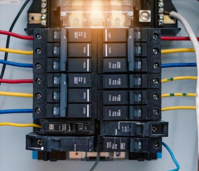 Circuit board connection.Electric system in cabinet building system.