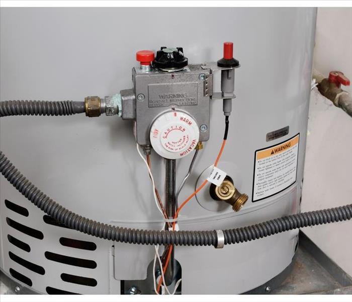 Water temperature controls on a hot water heater